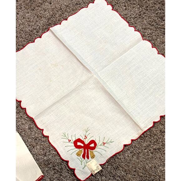 Holiday Fifth Avenue B. ALTMAN & CO. New York 4 Vintage Linen Napkins NOS - Picture 9 of 12